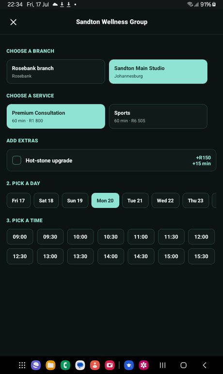 Book on your phone