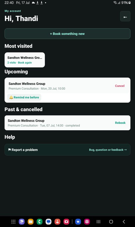 Your bookings on your phone