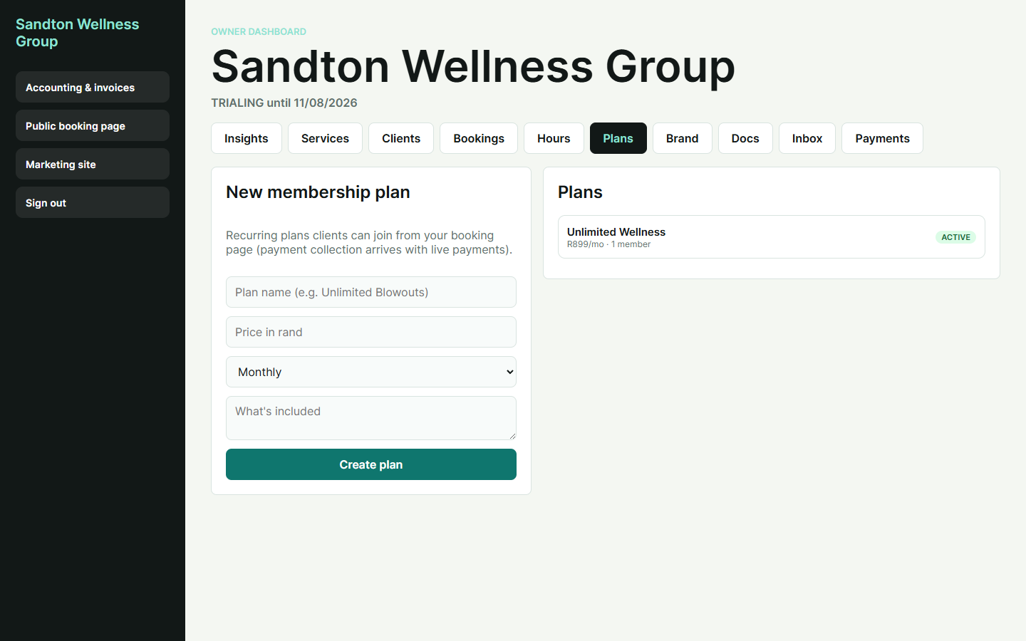 Membership plans & documents